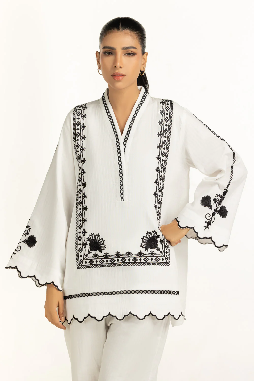 Cotton Embroidered Co-Ord Set - Image 3