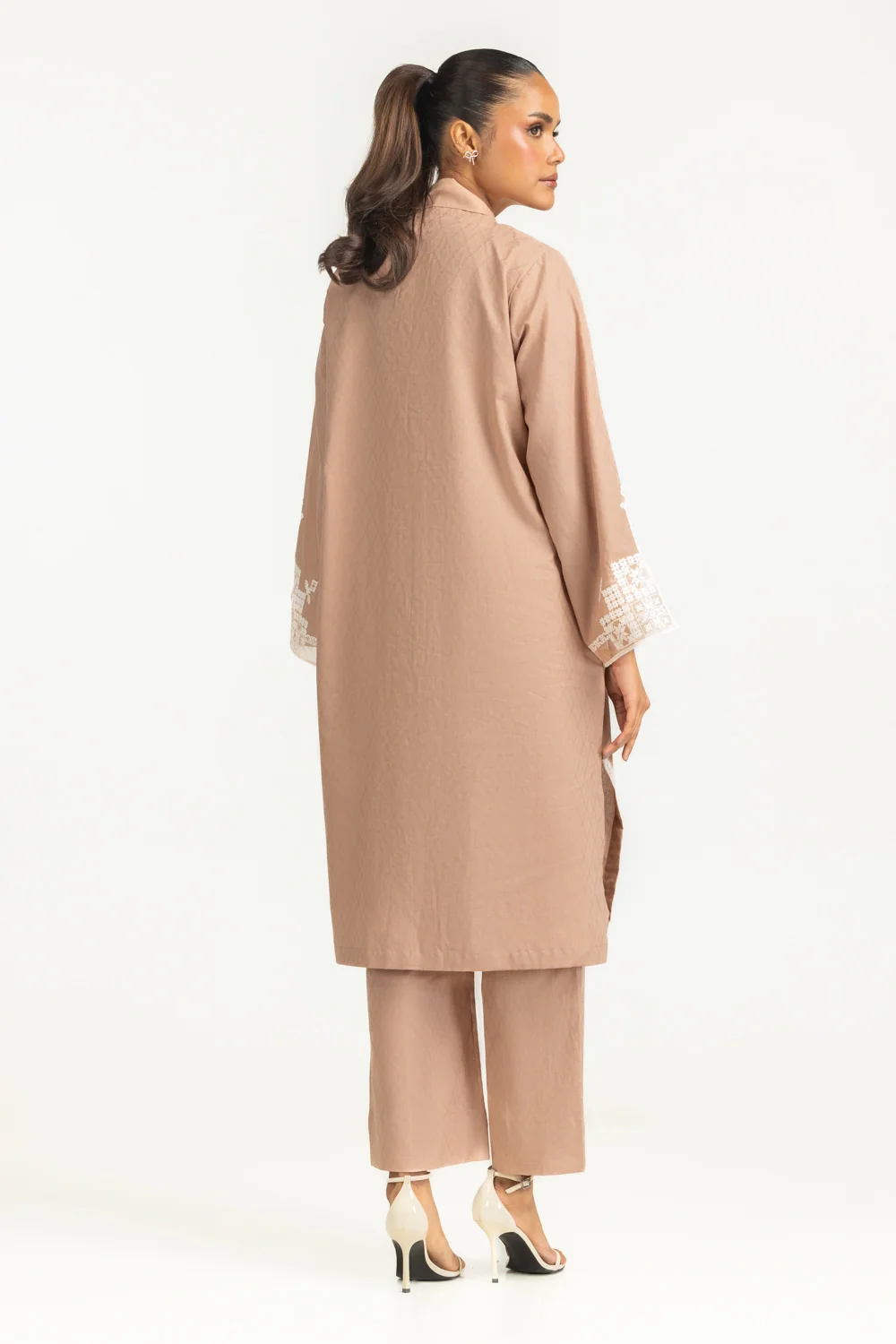 Cotton Jacquard Embroidered Co-Ord Set - Image 5