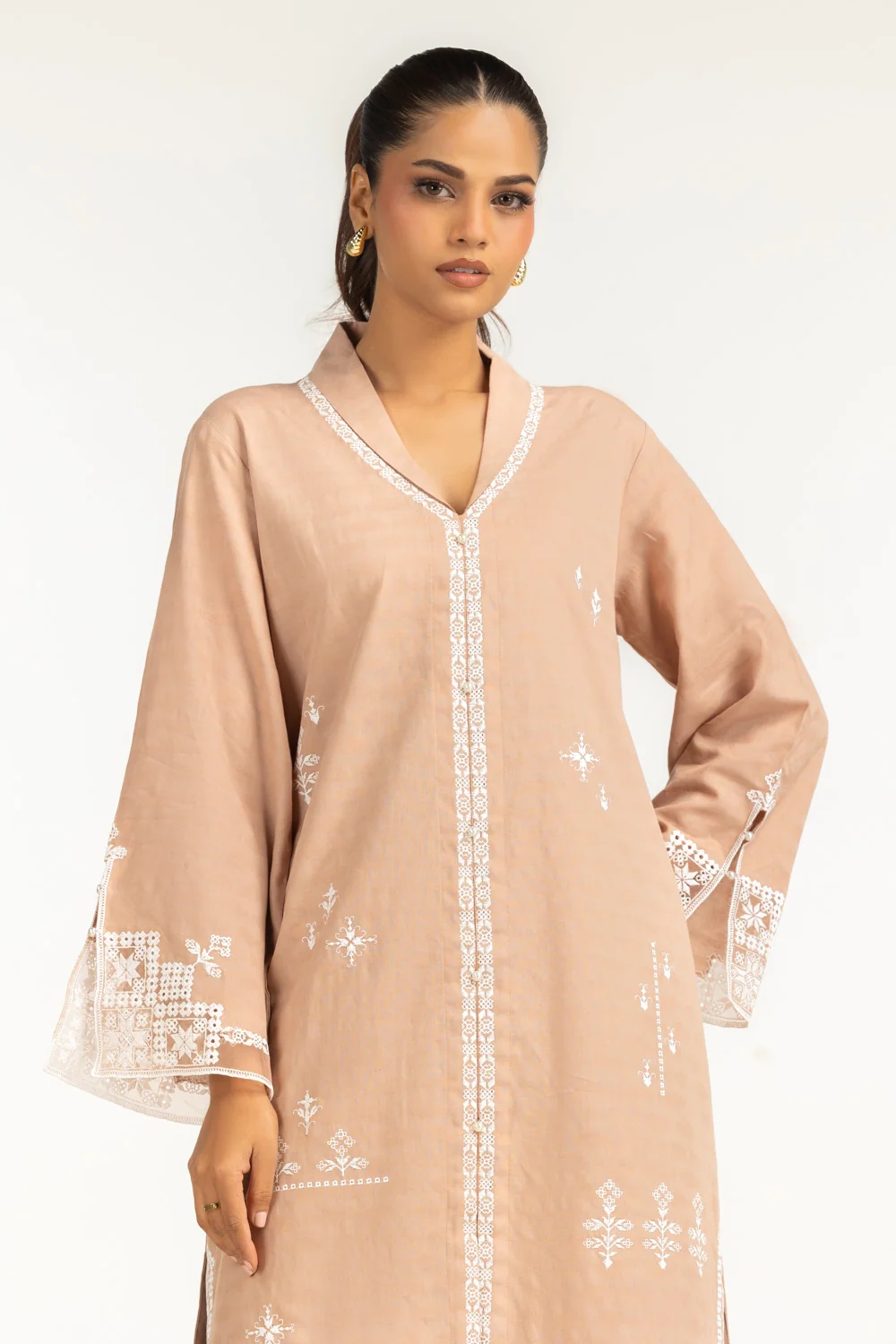 Cotton Jacquard Embroidered Co-Ord Set - Image 5