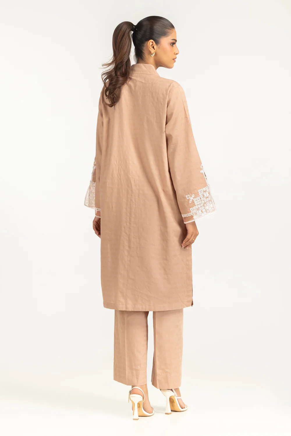 Cotton Jacquard Embroidered Co-Ord Set - Image 6