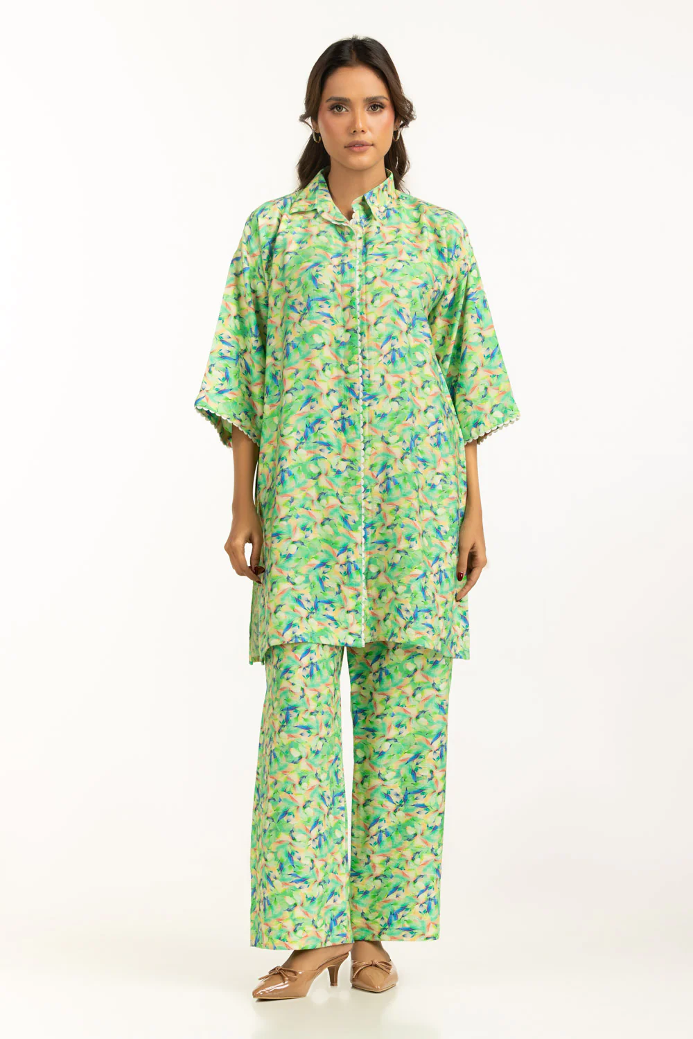 Cotton Nylon Printed Co-Ord Set