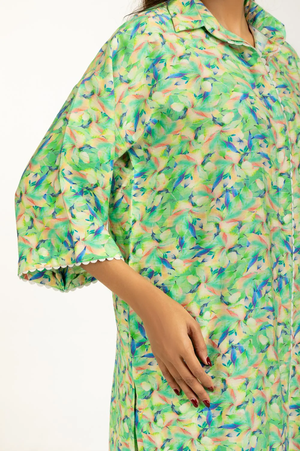 Cotton Nylon Printed Co-Ord Set - Image 2