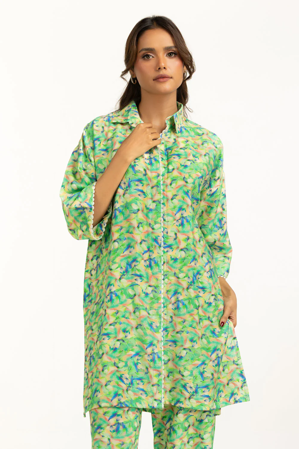 Cotton Nylon Printed Co-Ord Set - Image 4
