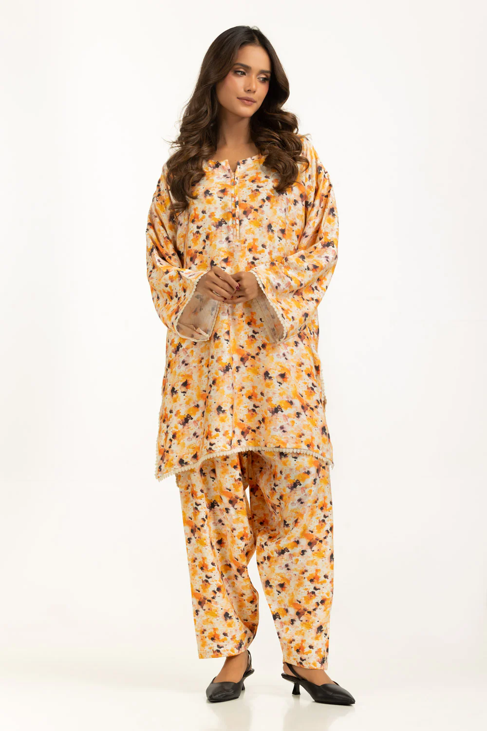 Cotton Nylon Printed Co-Ord Set - Image 3