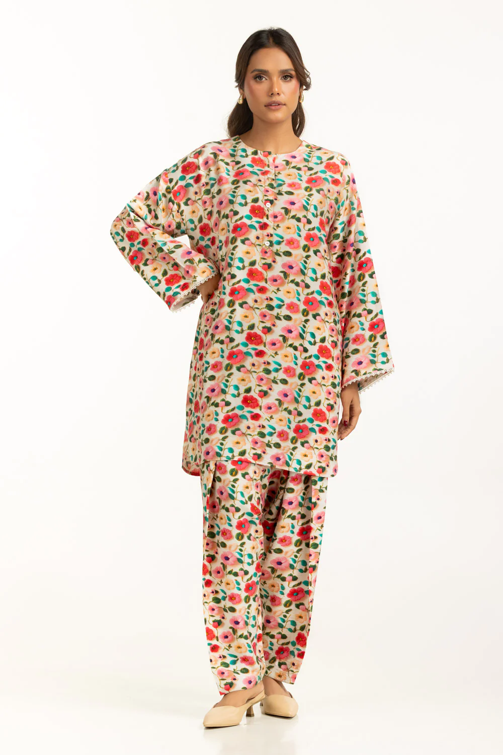 Cotton Nylon Printed Co-Ord Set