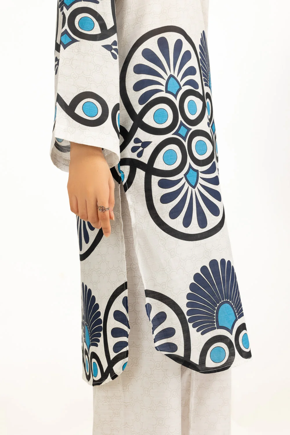 Cotton Verticle Printed Co-Ord Set - Image 6