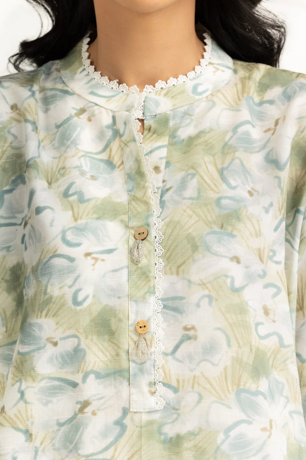 Cotton Viscose Khaddar Printed Co-Ord Set - Image 4