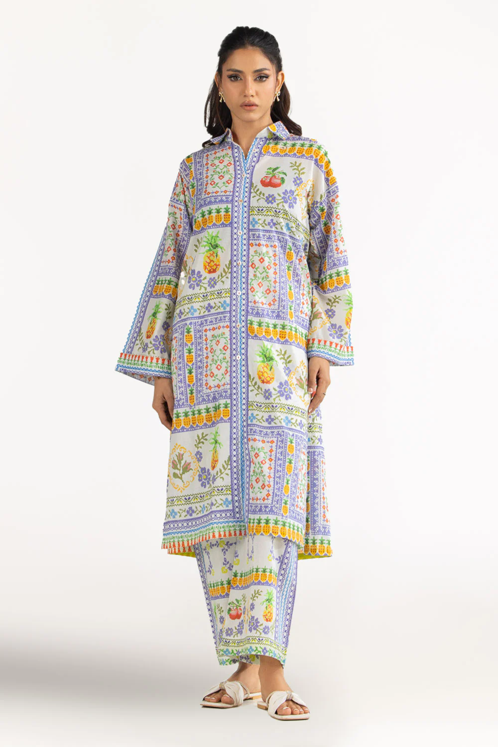 Cotton Viscose Printed Co-Oed Set - Image 7