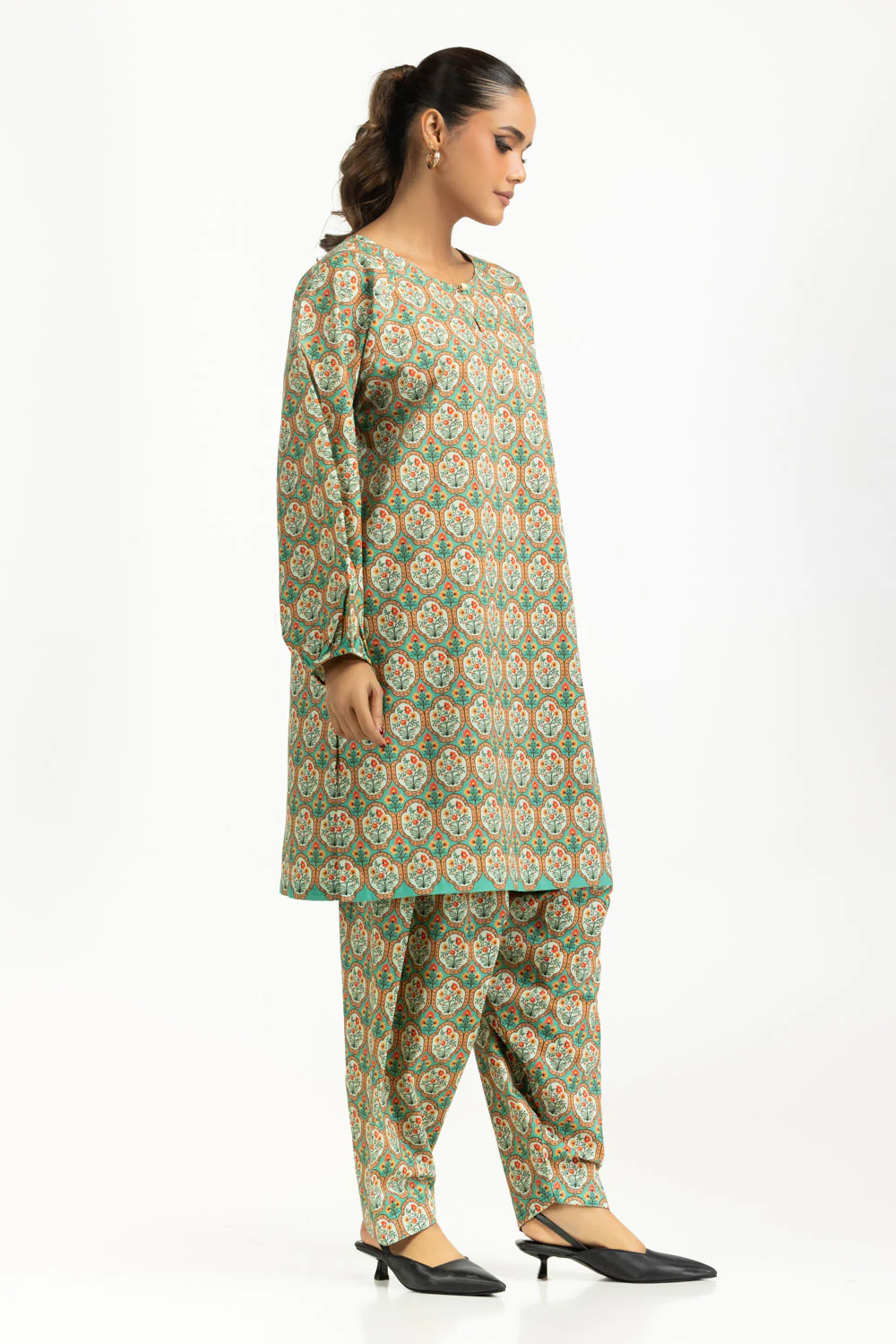 Cotton Viscose Printed Co-Ord Set - Image 4