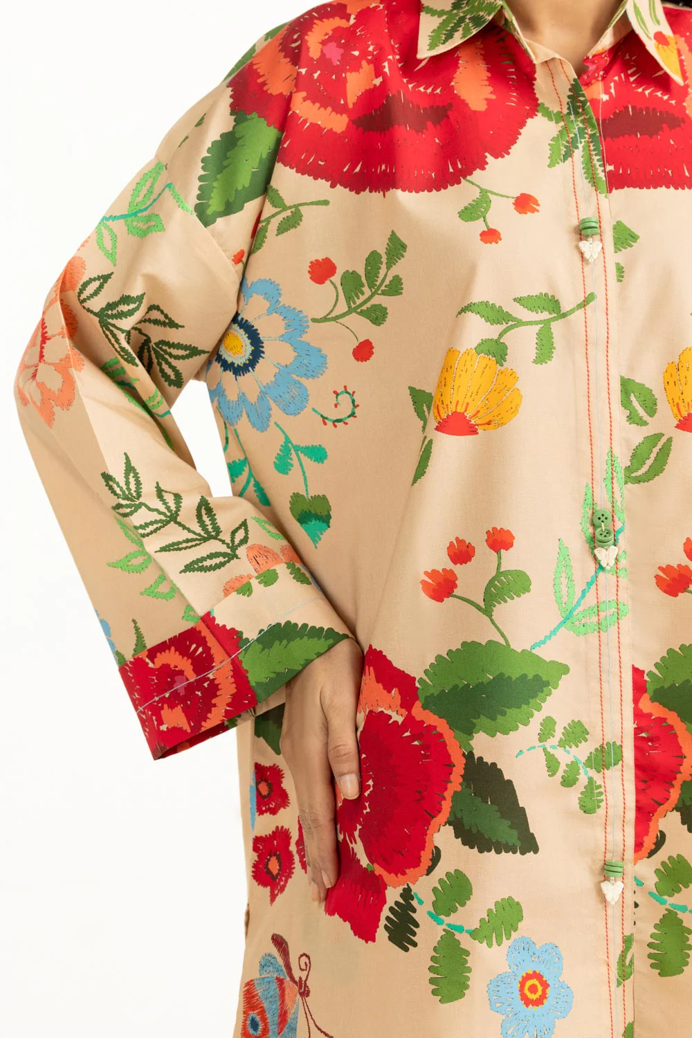Cotton Viscose Printed Co-Ord Set - Image 2