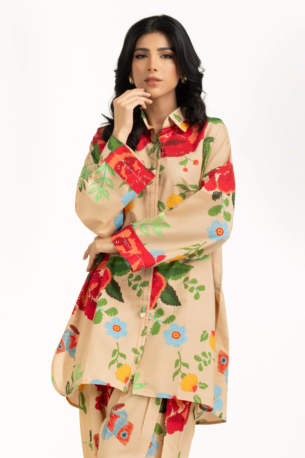 Cotton Viscose Printed Co-Ord Set - Image 3