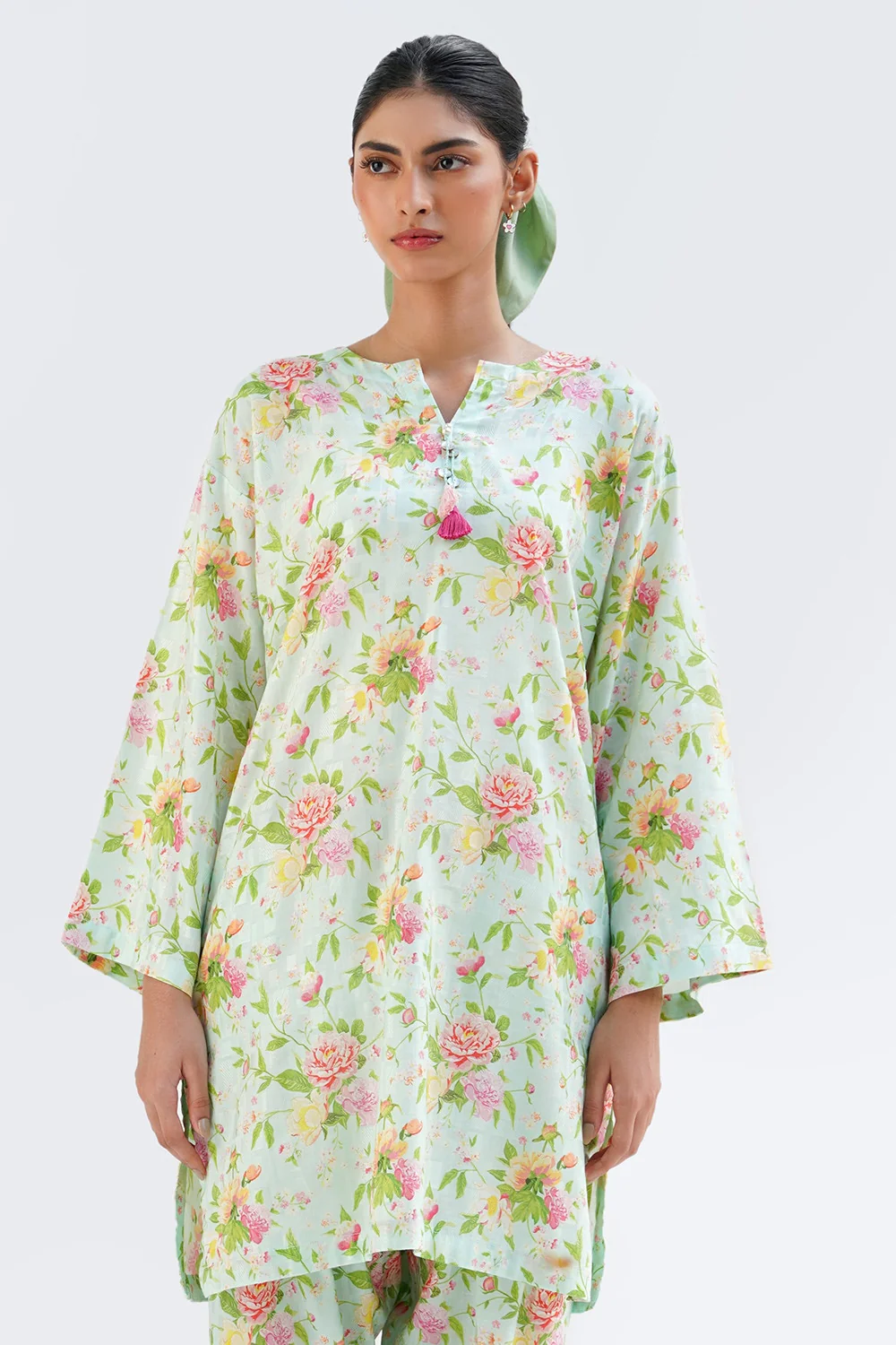 Cotton Viscose Printed Co-Ord Set - Image 3