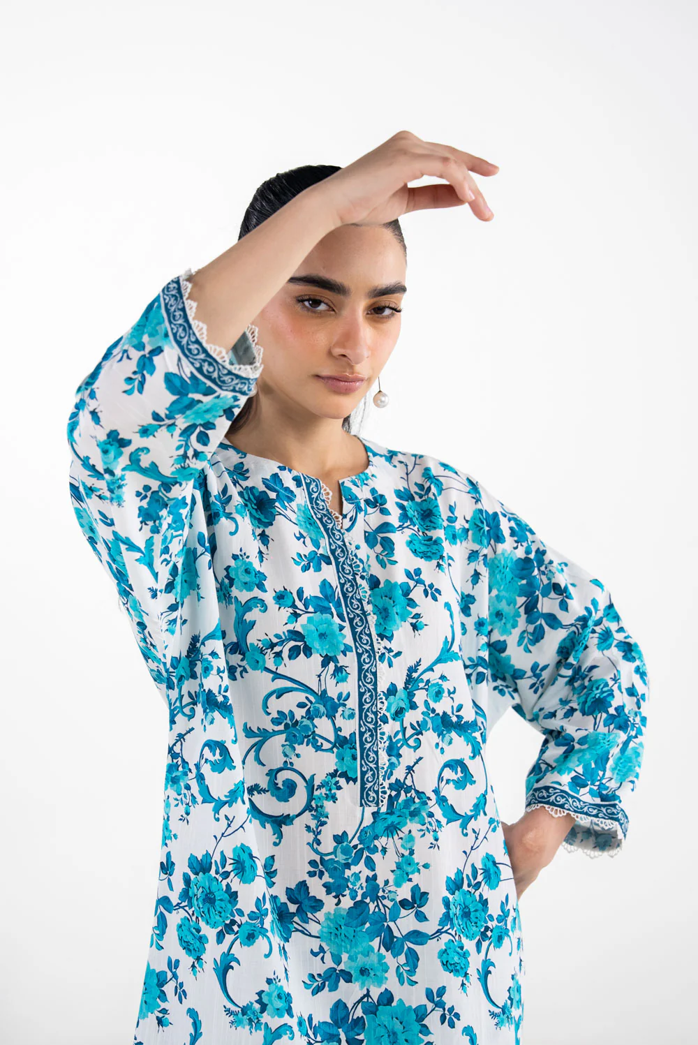 Cotton Viscose Slub Printed Co-Ord Set - Image 2