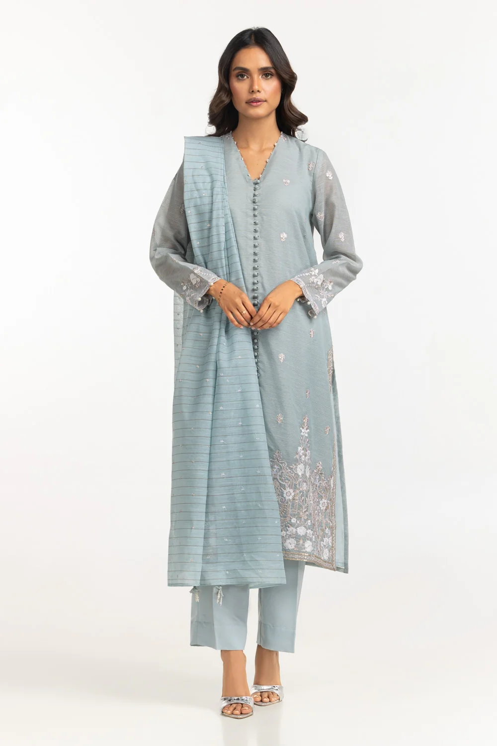 Cotton Zari Stripe Dupatta