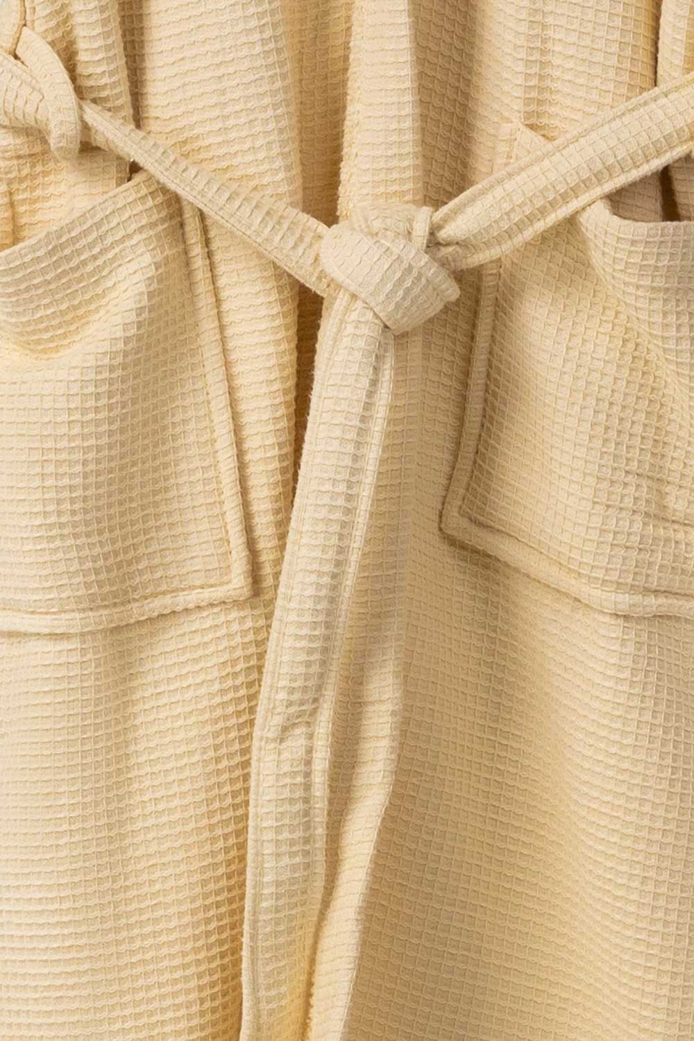 Cream Waffle Bathrobe 25 - Image 3