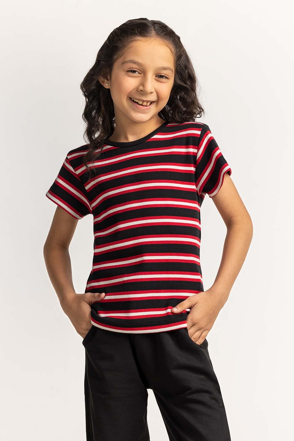 Crew Neck Yarn-Dyed Tee - Image 6