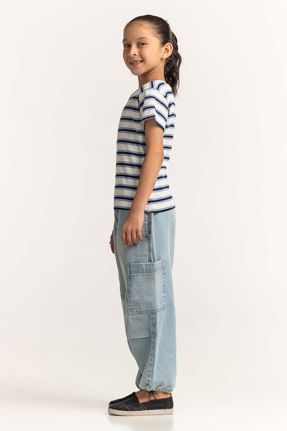 Crew Neck Yarn-Dyed Tee - Image 3