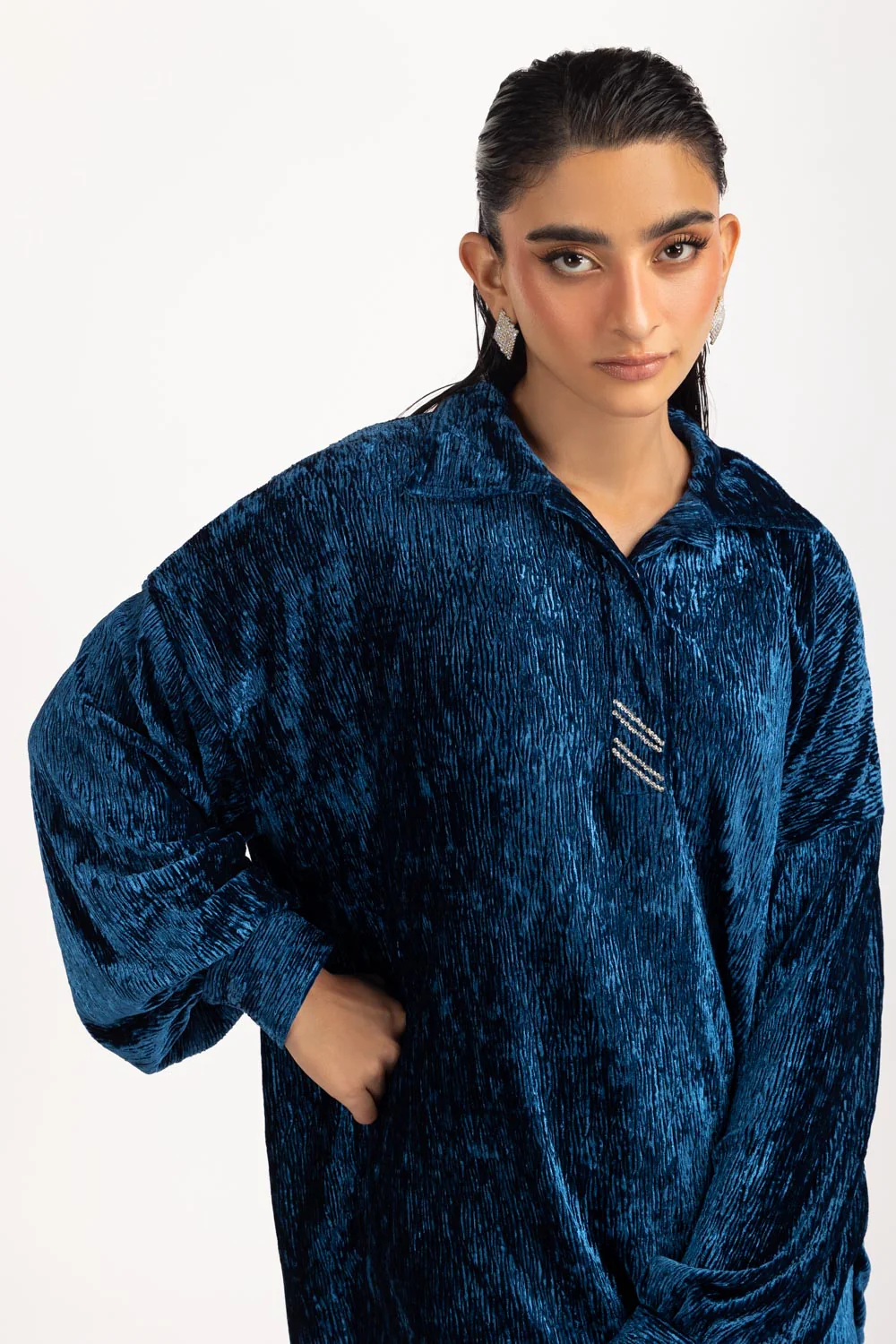 Crinkle Velvet Co-Ord Set - Image 4