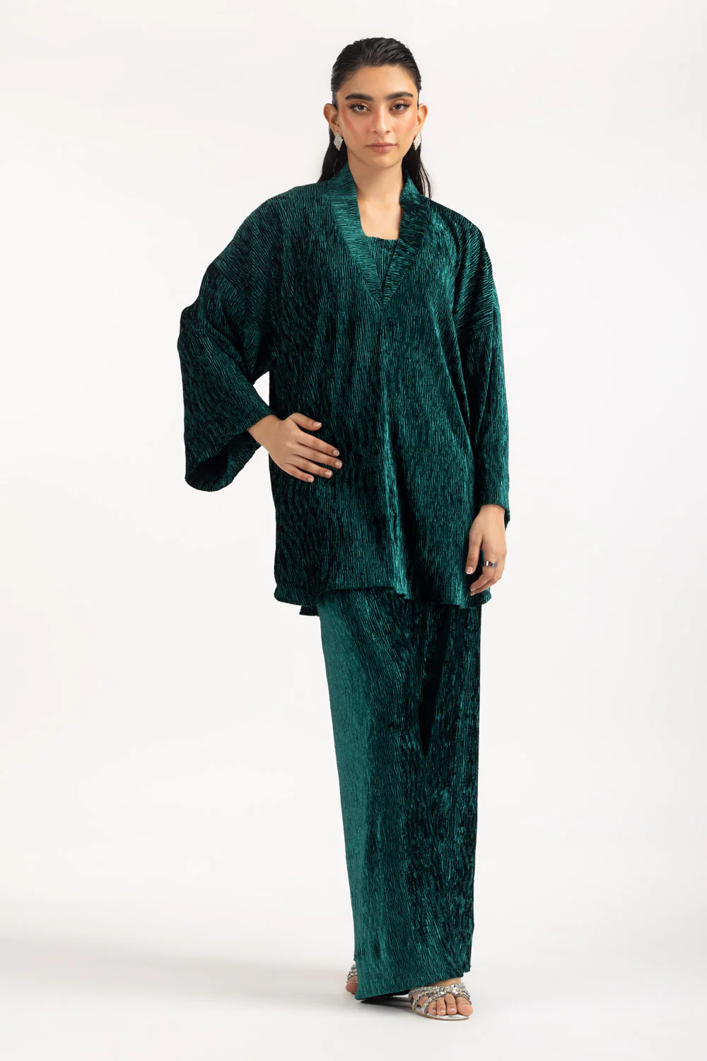 Crinkle Velvet Co-Ord Set - Image 3