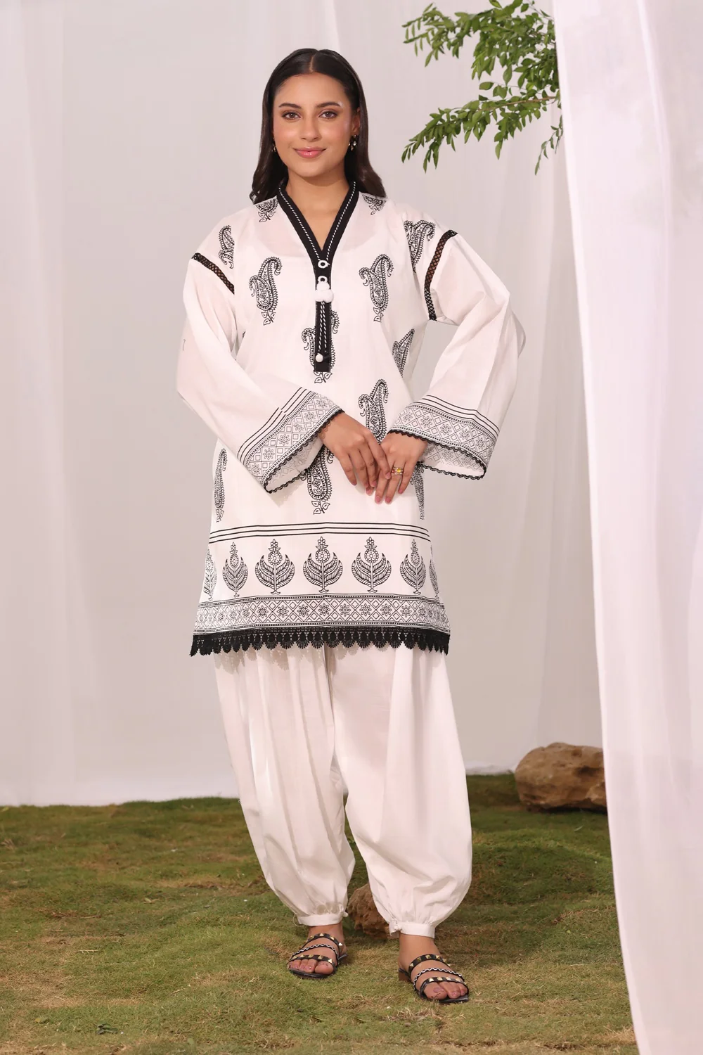 Cross Hatch Block Printed Co-Ord Set - Image 4