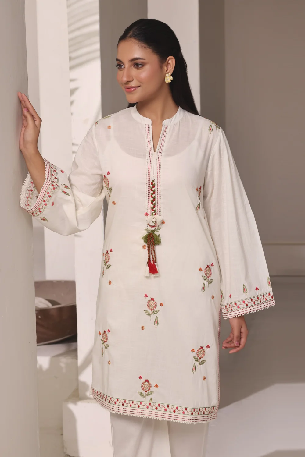 Cross Hatch Embroidered Shirt And Trouser - Image 2