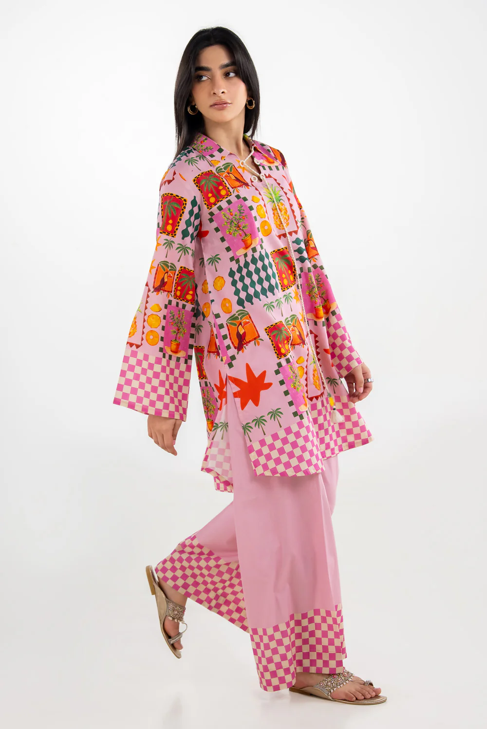 Cross Hatch Printed Co-Ord Set - Image 3