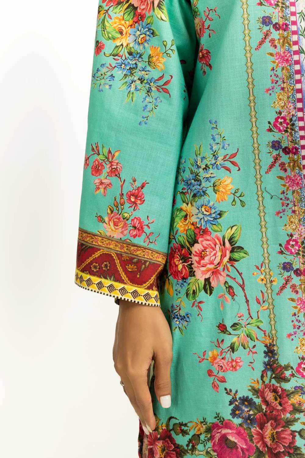 Cross Slub Printed Co-Ord Set - Image 2