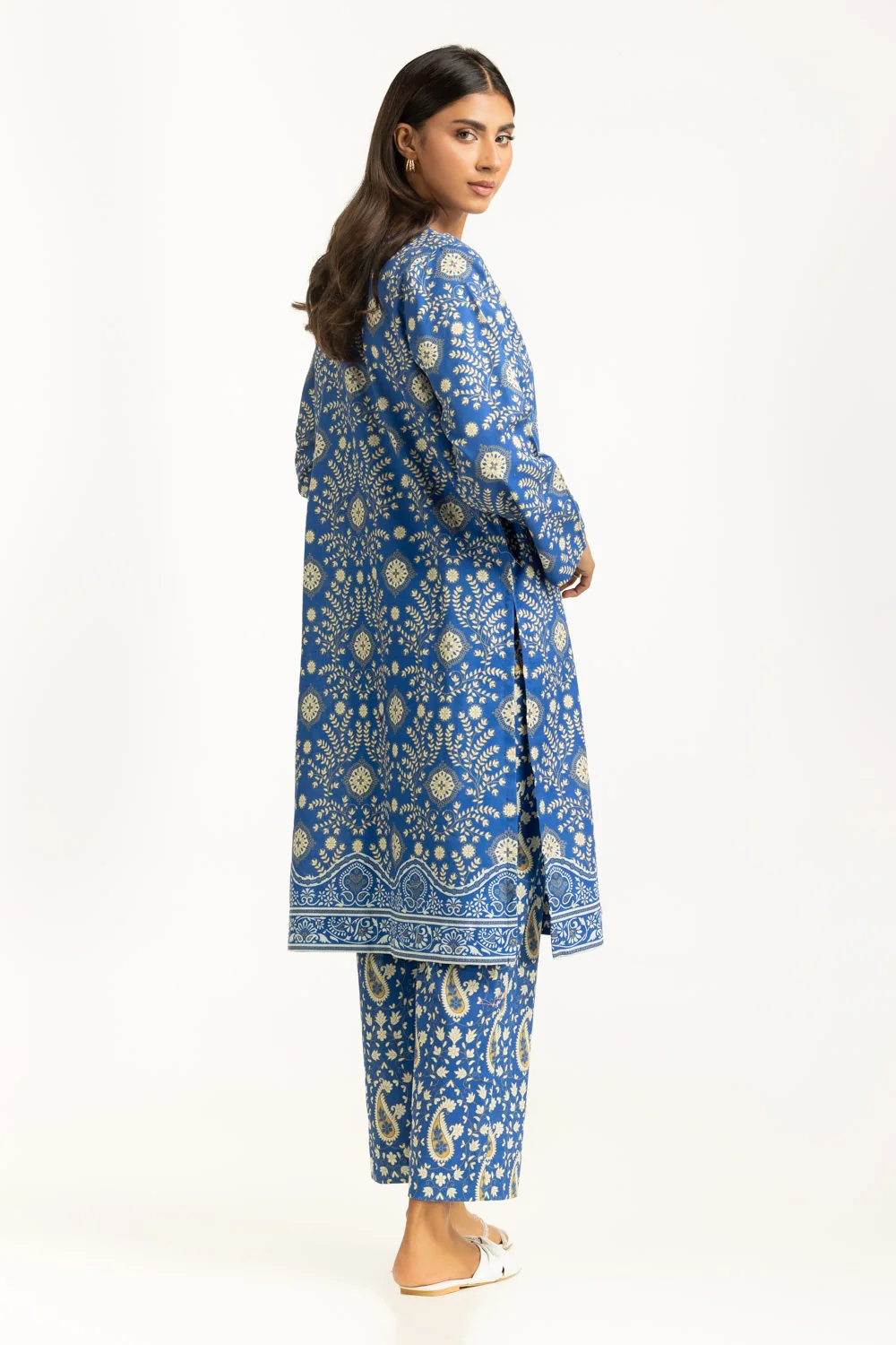 Cross Slub Printed Co-Ord Set - Image 5