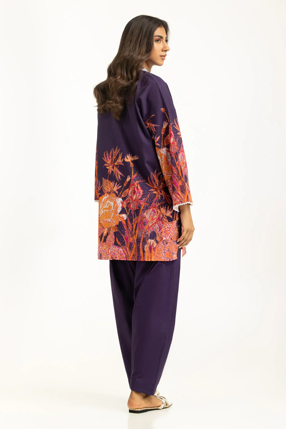 Cross Slub Printed Co-Ord Set - Image 5