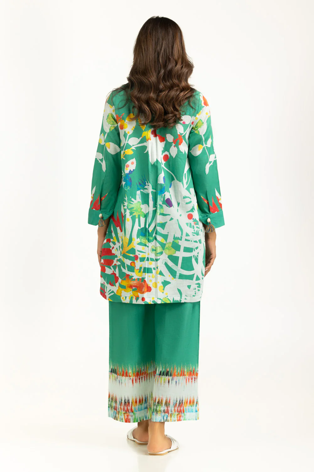 Cross Slub Printed Co-Ord Set - Image 5