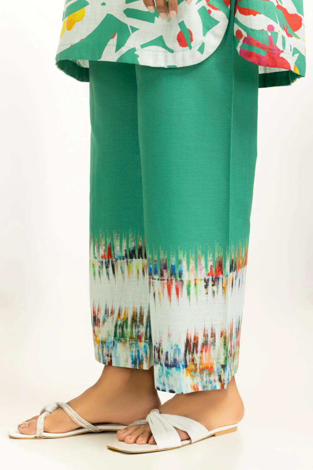 Cross Slub Printed Co-Ord Set - Image 6