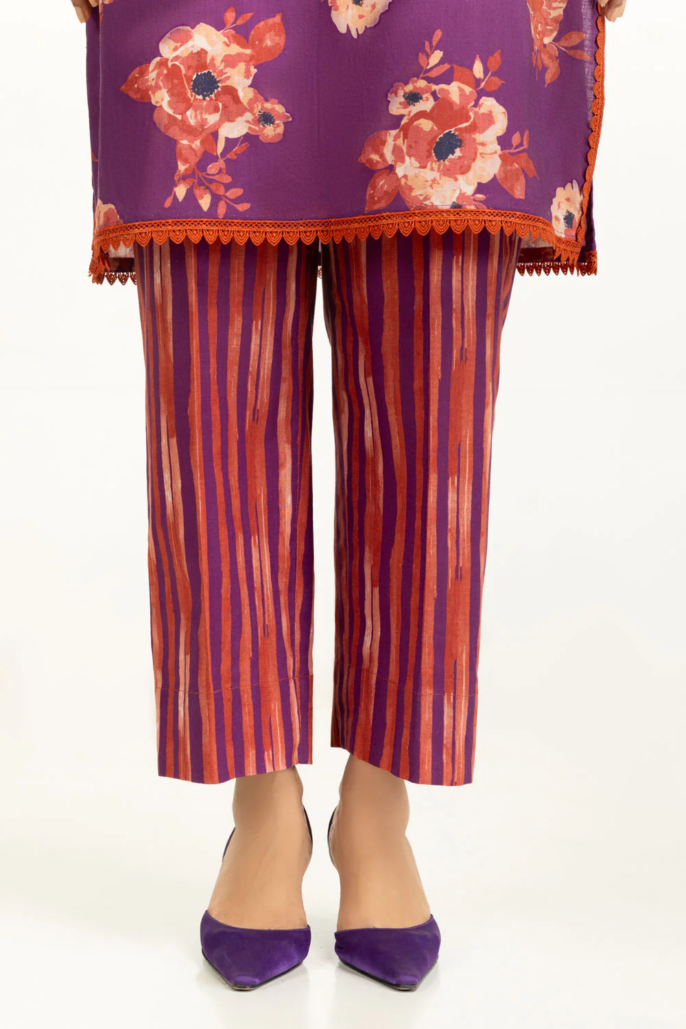 Cross Slub Printed Co-Ord Set - Image 6