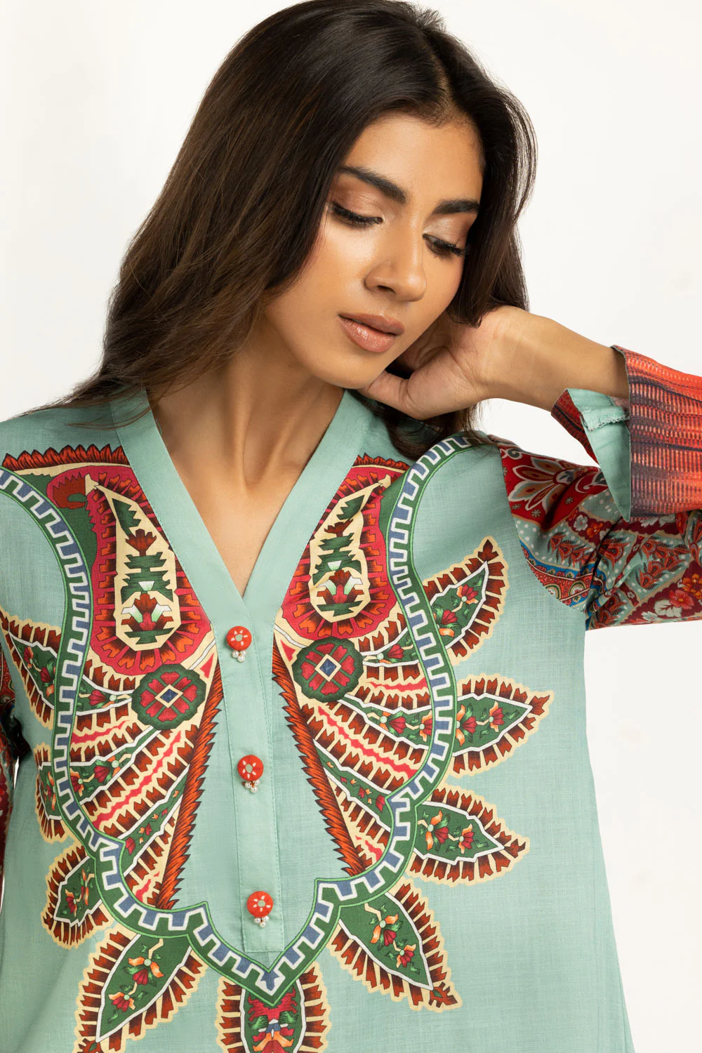 Cross Slub Printed Co-Ord Set - Image 5