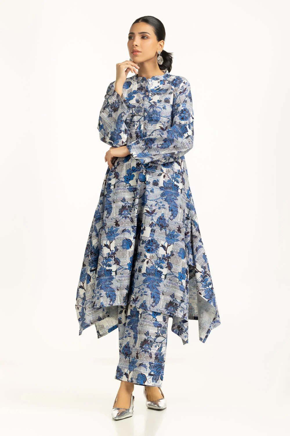 Cross Slub Printed Co-Ord Set - Image 3