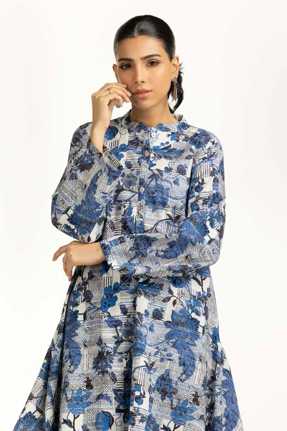 Cross Slub Printed Co-Ord Set - Image 4