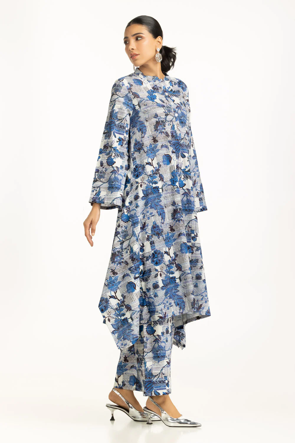 Cross Slub Printed Co-Ord Set - Image 5