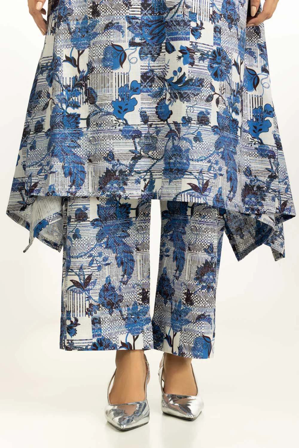 Cross Slub Printed Co-Ord Set - Image 7