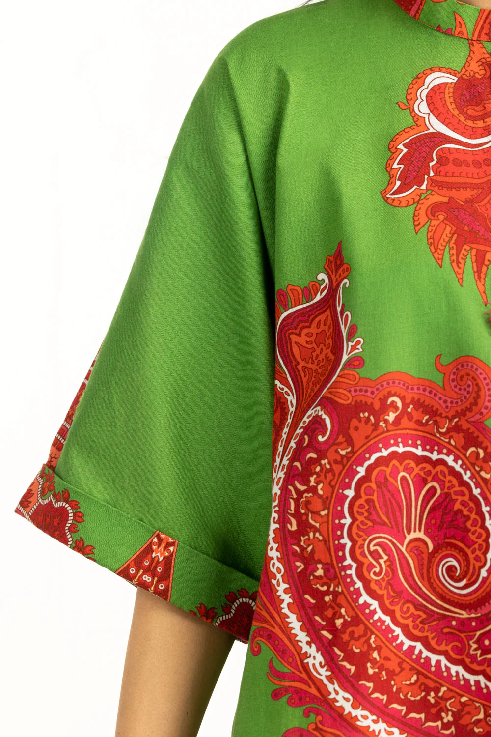 Cross Slub Printed Shirt - Image 2