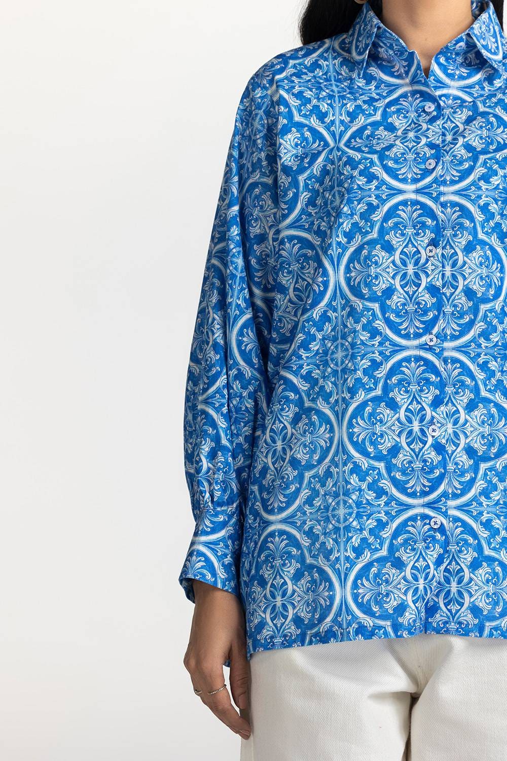 Cross Slub Printed Tunic - Image 3