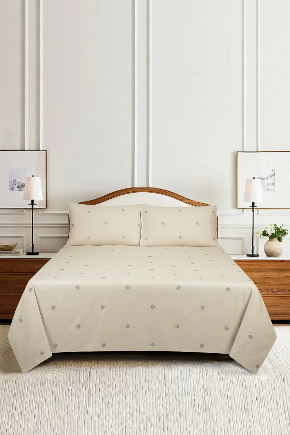 Crystal T-150 Embroidered Bed Sheet Set - Image 2