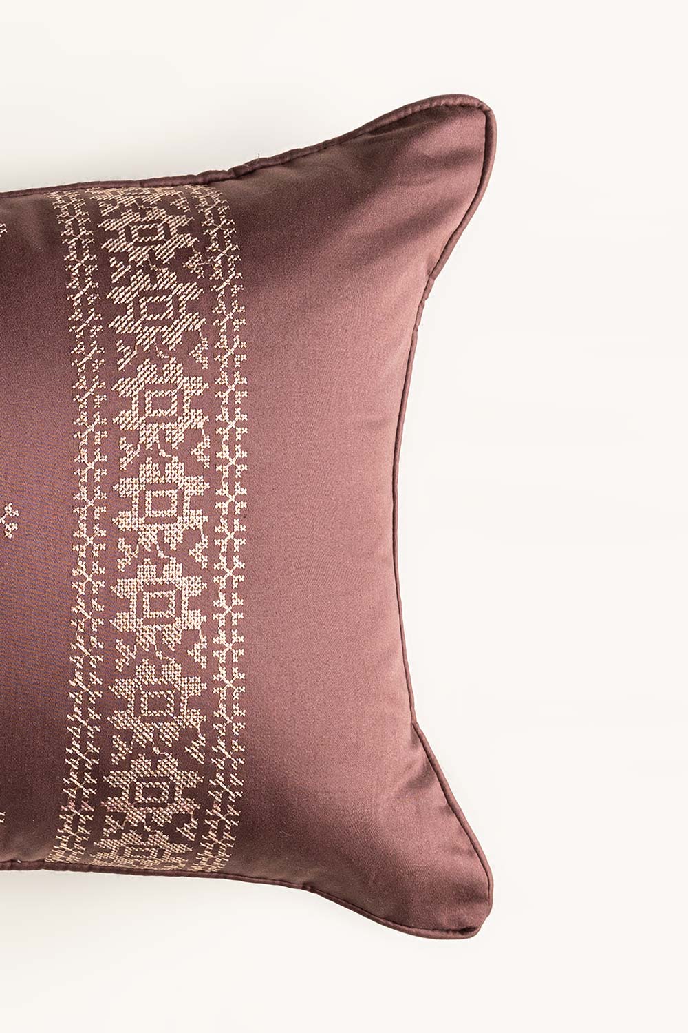 Dark Brown T-400 Embroidered Deck Cushion Cover - Image 2