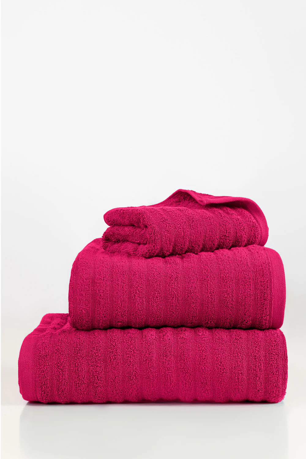 Deep Pink Combed Plain Towel - Image 2