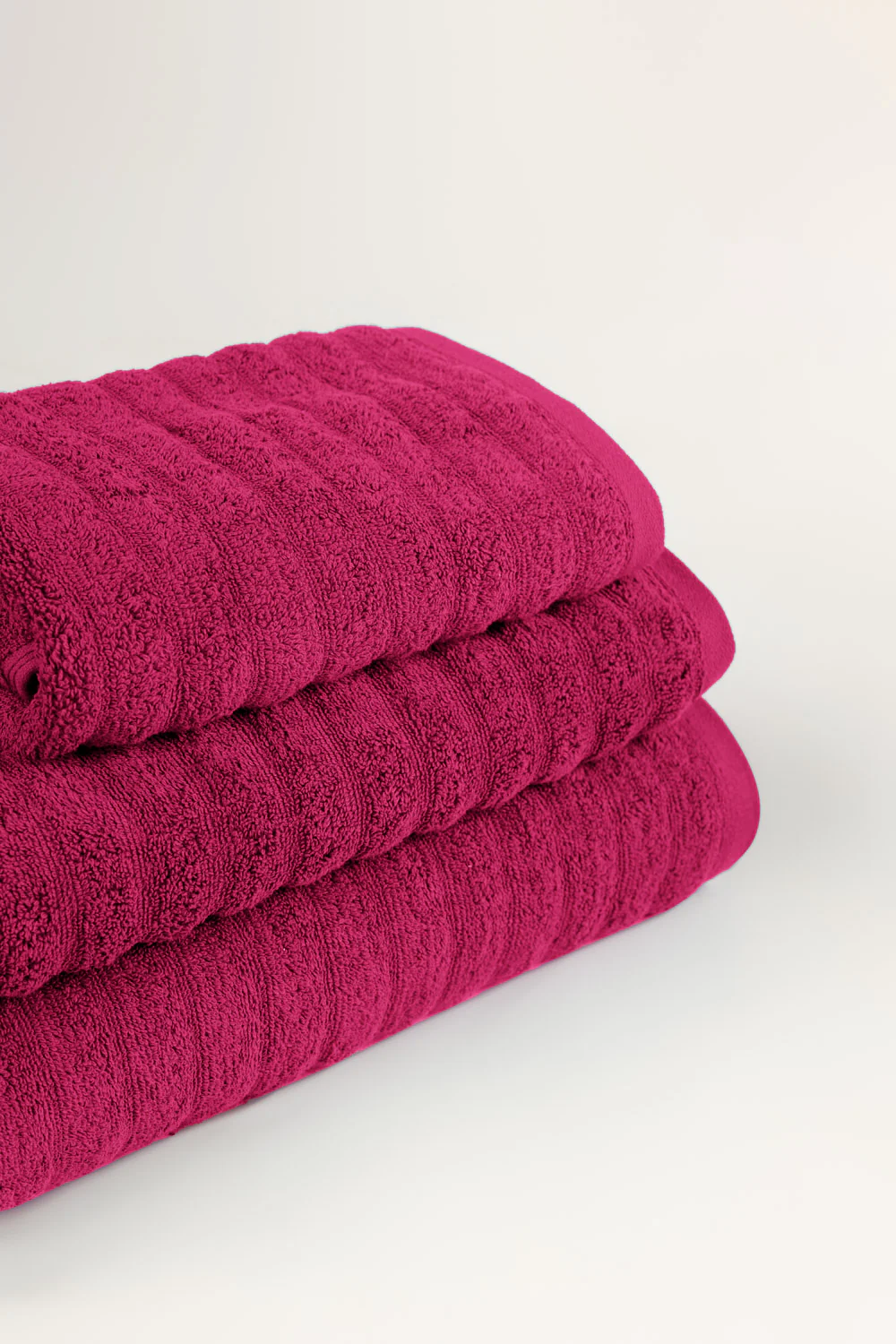 Deep Pink Combed Plain Towel - Image 3