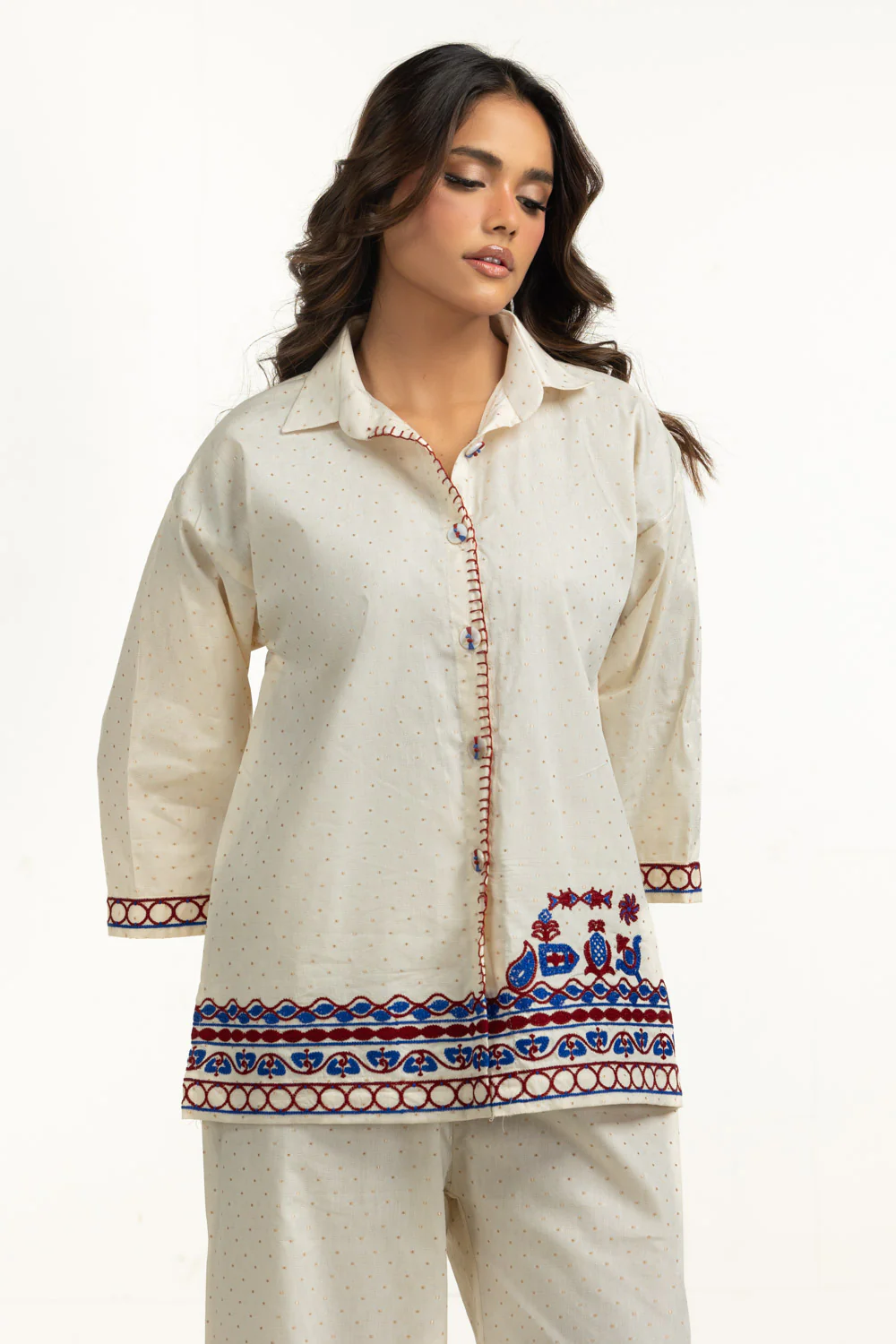 Denier Jacquard Embroidered Co-Ord Set - Image 2