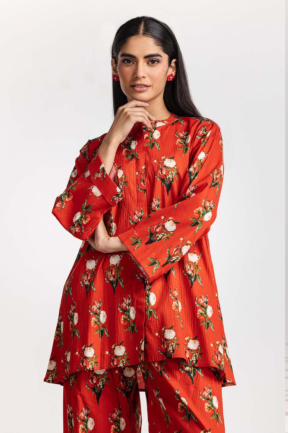 Digital Printed Lycra Shirt With Trouser - Image 5