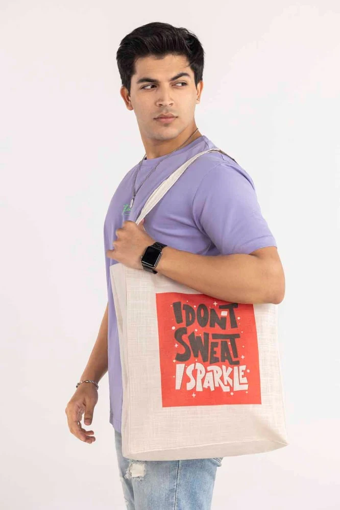 Do Not Sweat Sparkle Tote Bag TB - Image 6