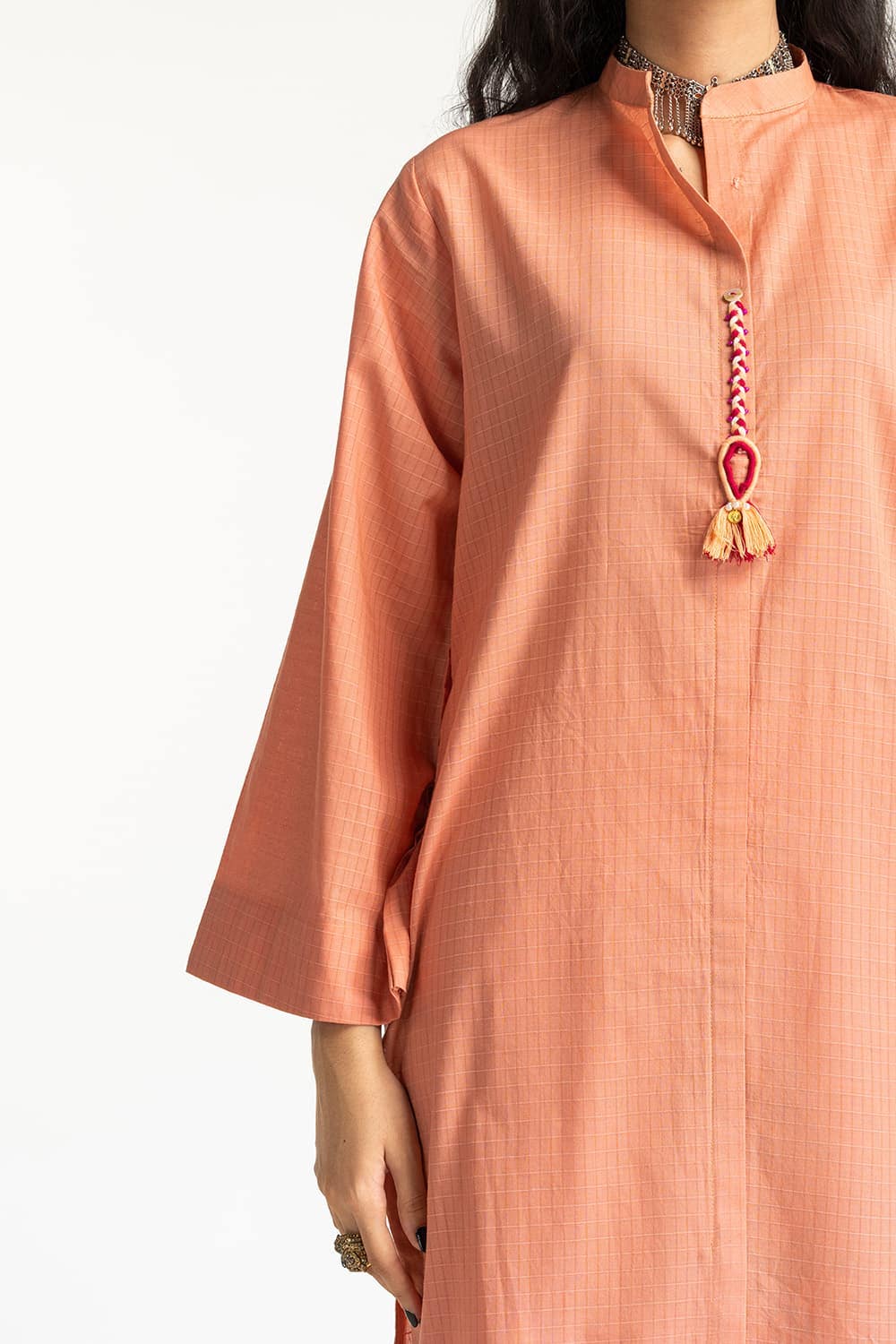 Dobby Dyed Embellished Shirt And Trouser - Image 3