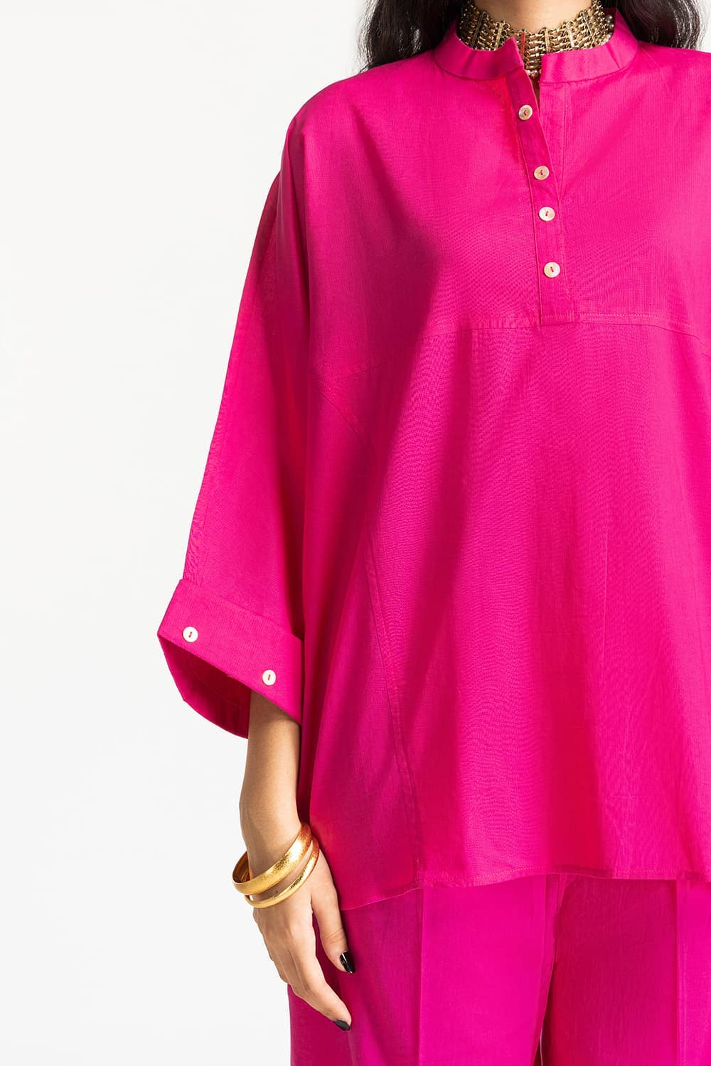 Dobby Dyed Embellished Shirt And Trouser - Image 2