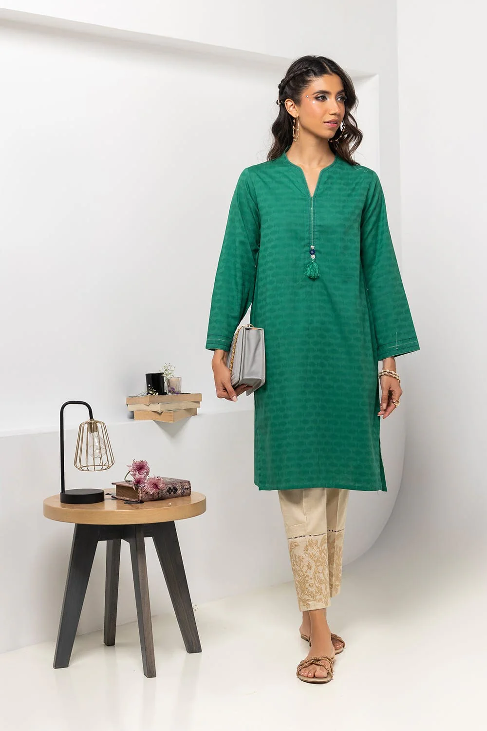 Dobby Dyed Embellished Shirt - Image 5