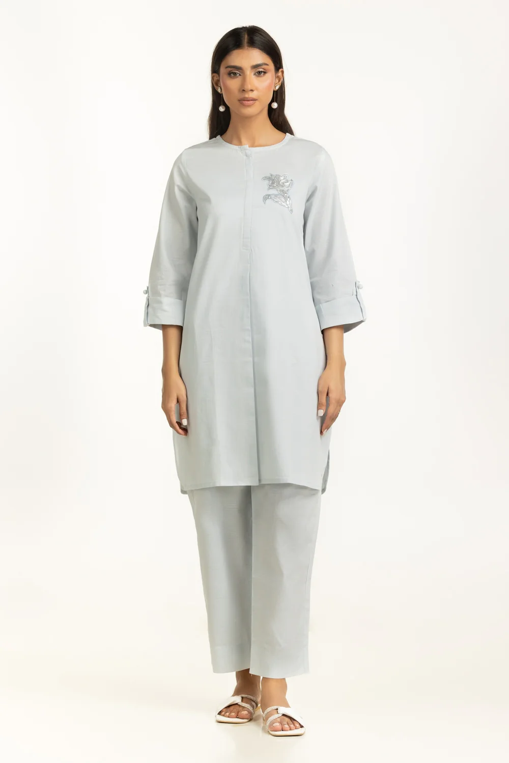 Dobby Embroidered Co-Ord Set
